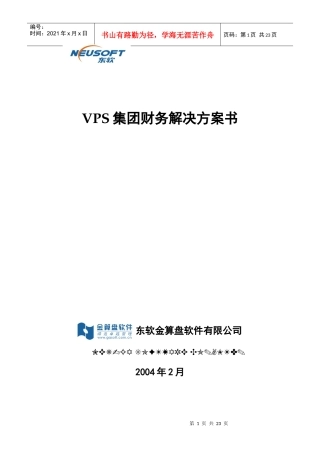 VPS集团财务解决方案书TEMP