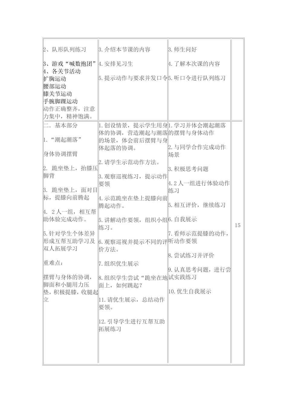 小学跪跳起教学设计_第2页