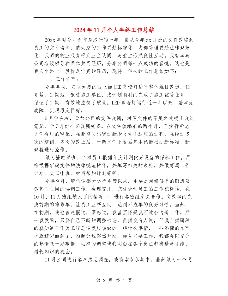2024年11月个人年终工作总结_第2页