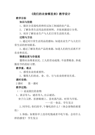 我们的衣食哪里来