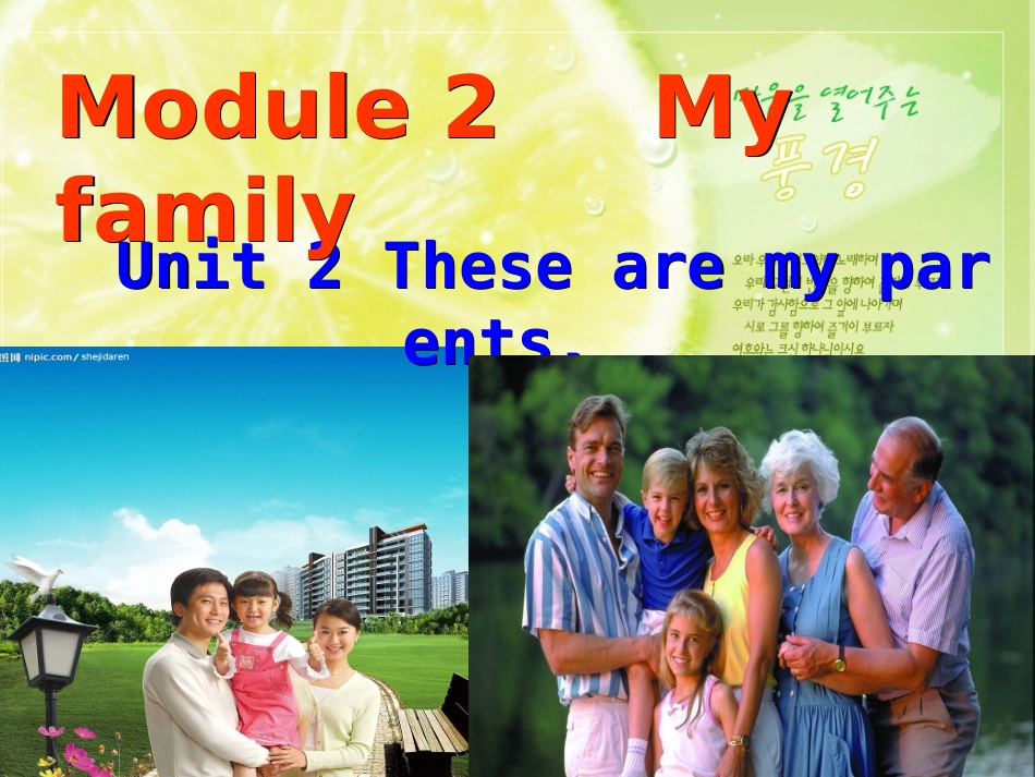 初中英语外研英语Module_2_unit_2_These_are_my_parents_第1页
