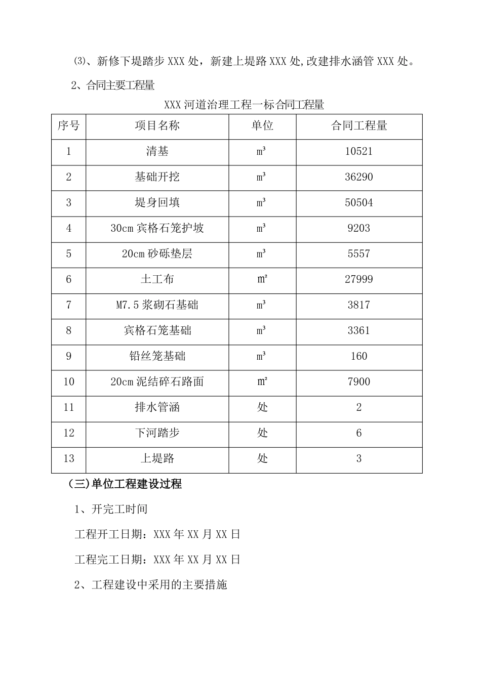 河道治理工程单位工程验收鉴定书_第3页