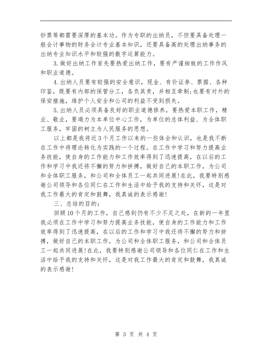 2024年出纳个人工作总结范文【最新版】_第3页