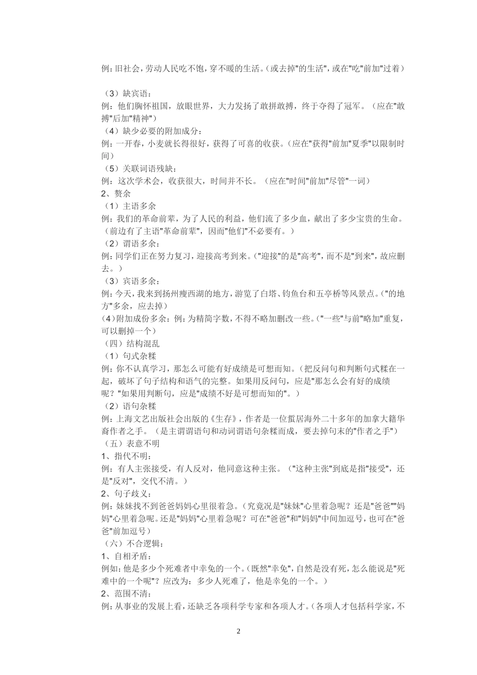 初中语文病句修改练习题 (2)_第2页