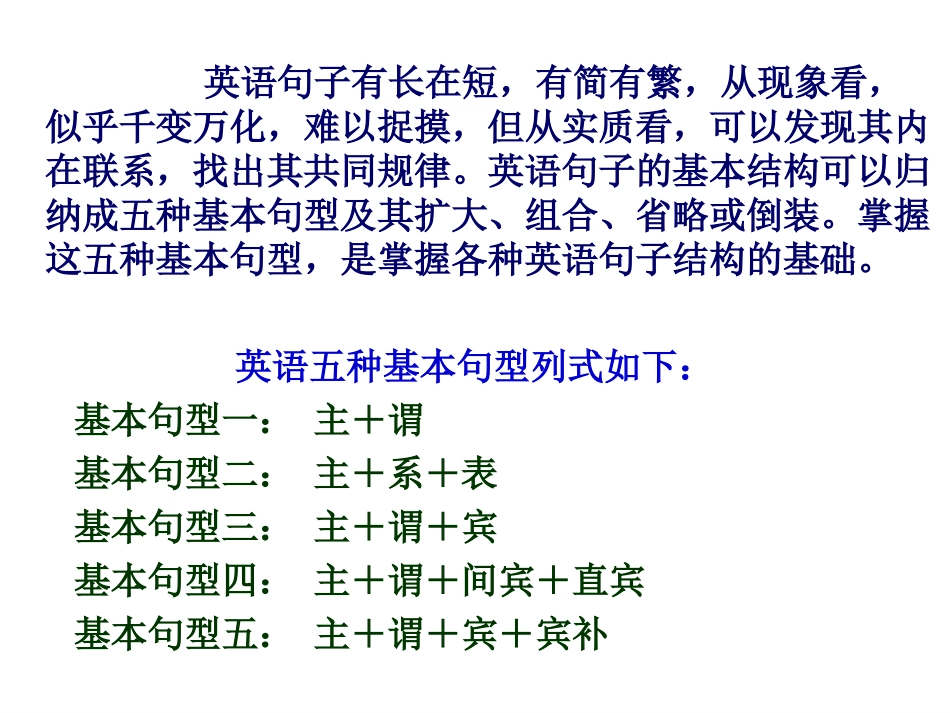 英语五种基本句子结构_第3页