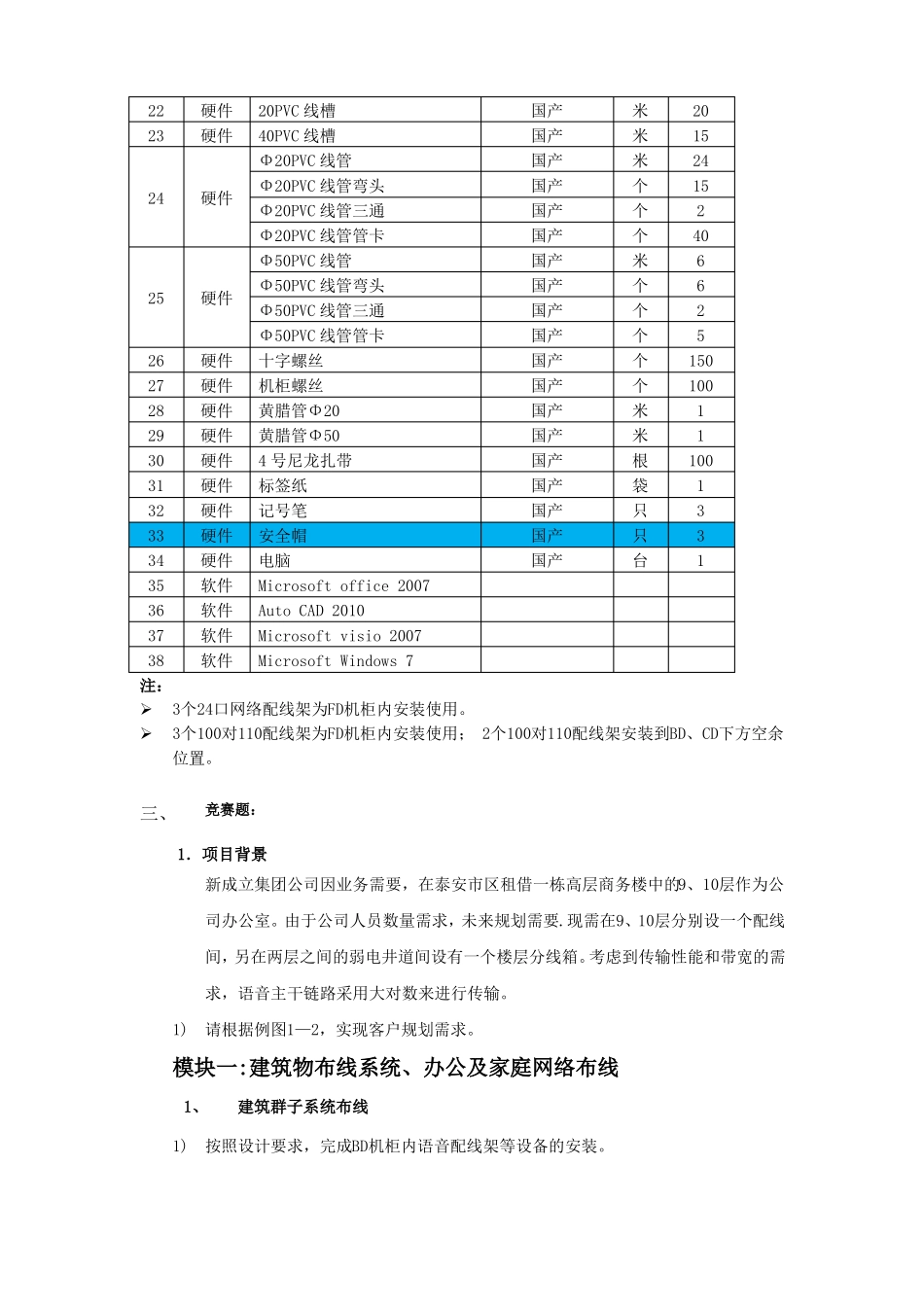 网络综合布线试题A_第2页