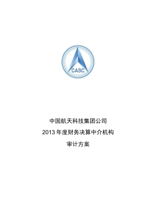 财务决算中介机构审计方案