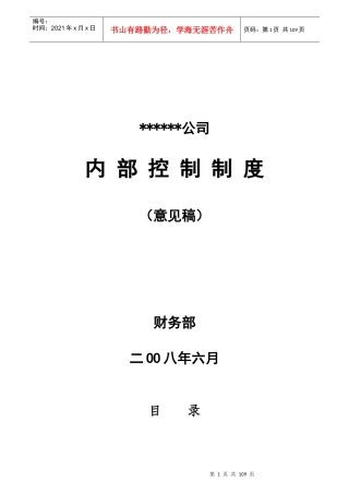 内部控制制度(1)