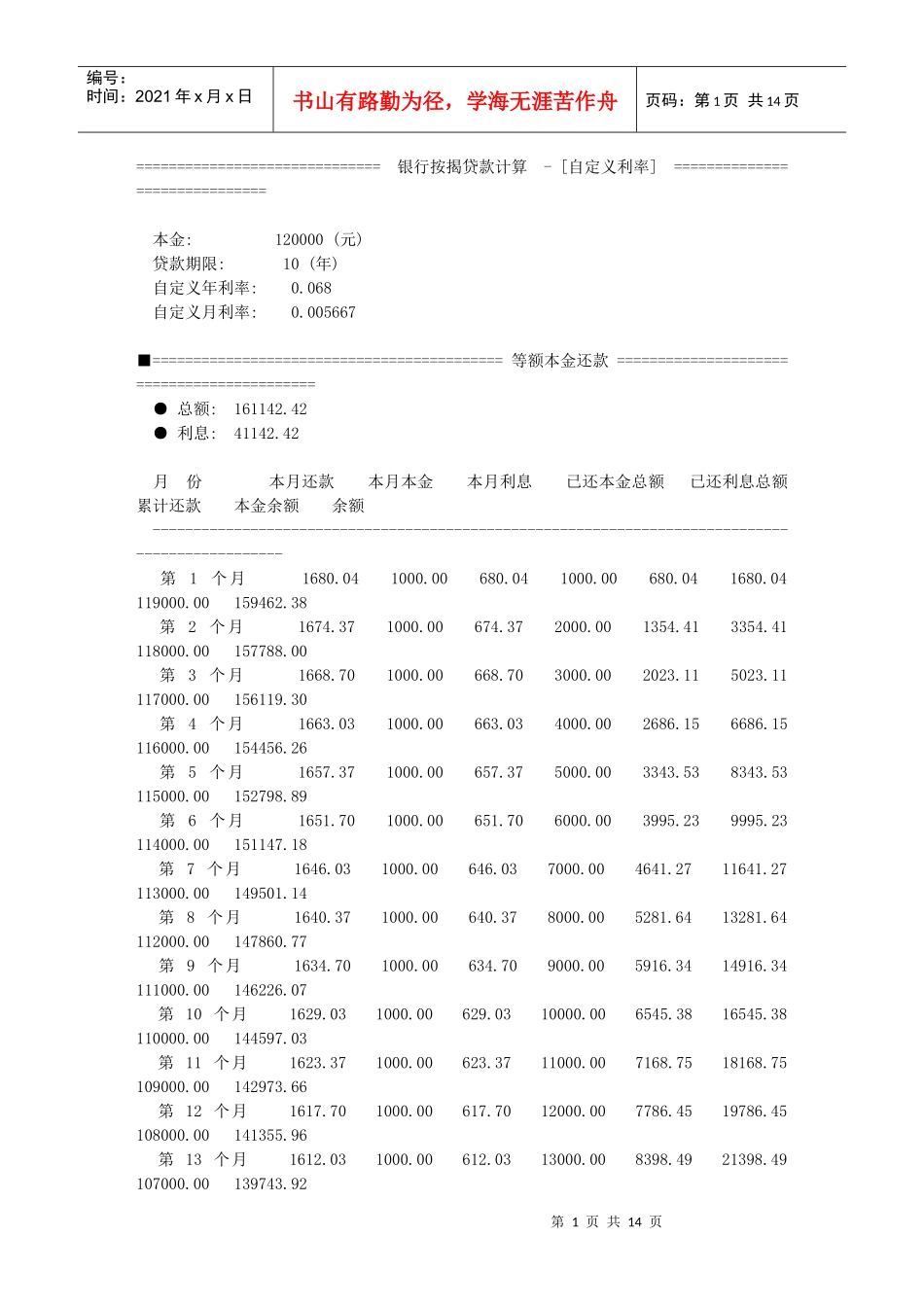 农行贷款清单_第1页
