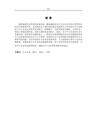 我国中小企业筹资现状及其对策