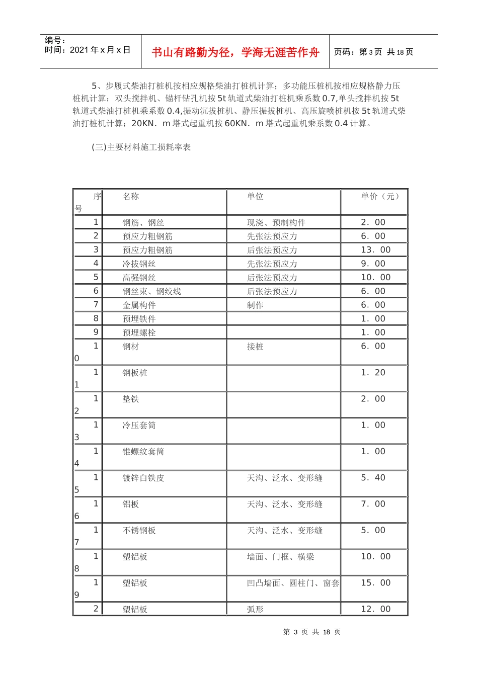 浙江省建筑工程预算定额说明和计算规则（下）_第3页
