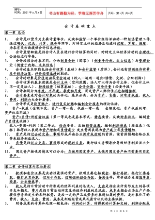 会计从业资格考点