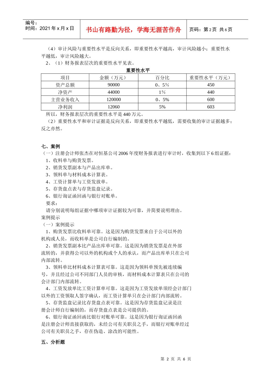 CPA审计练习_第2页