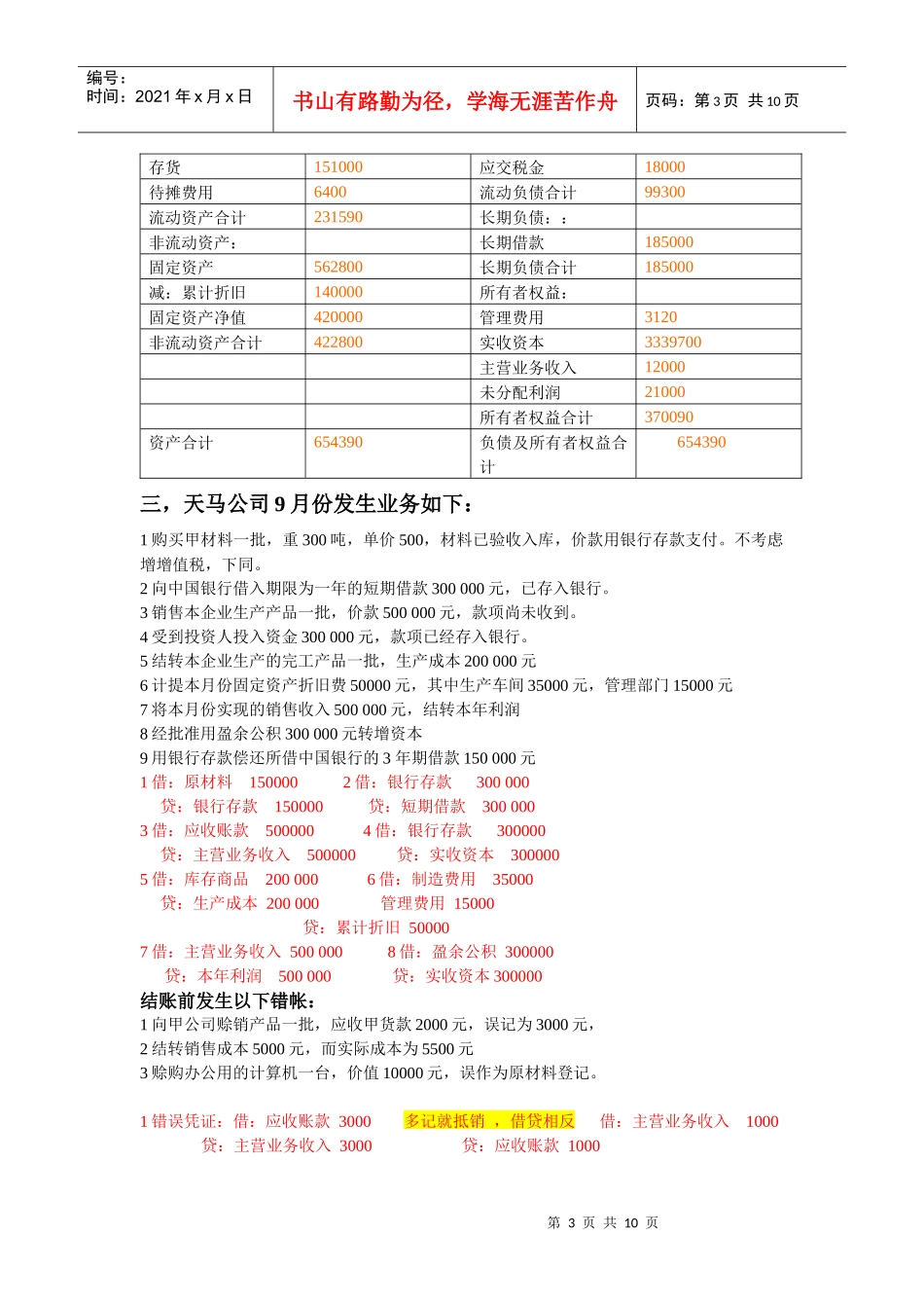 会计基础无纸化考试前必备_第3页