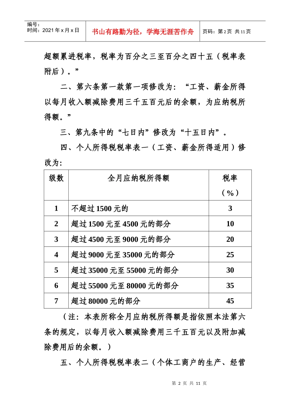 新个人所得税法(XXXX年)_第2页