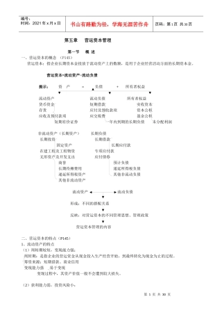 营运资本管理概述