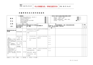 TS16949内审检查表——按过程编制