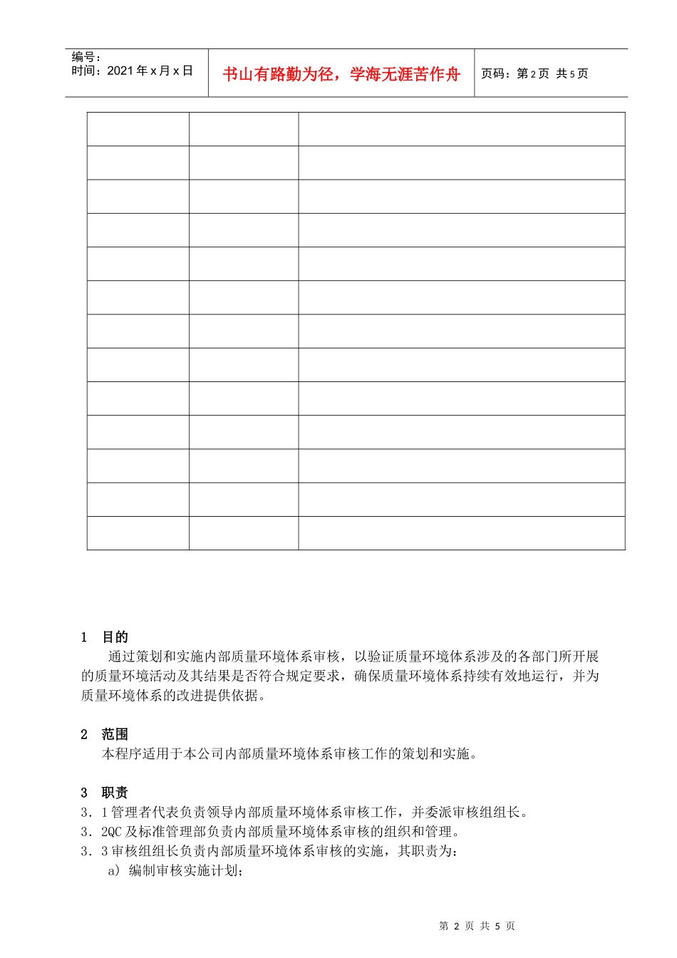 20 内部审核控制程序_第2页