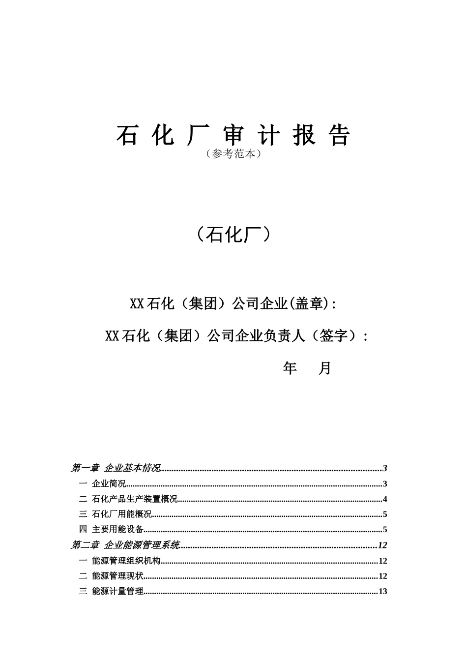 某石化厂审计报告分析分析_第1页