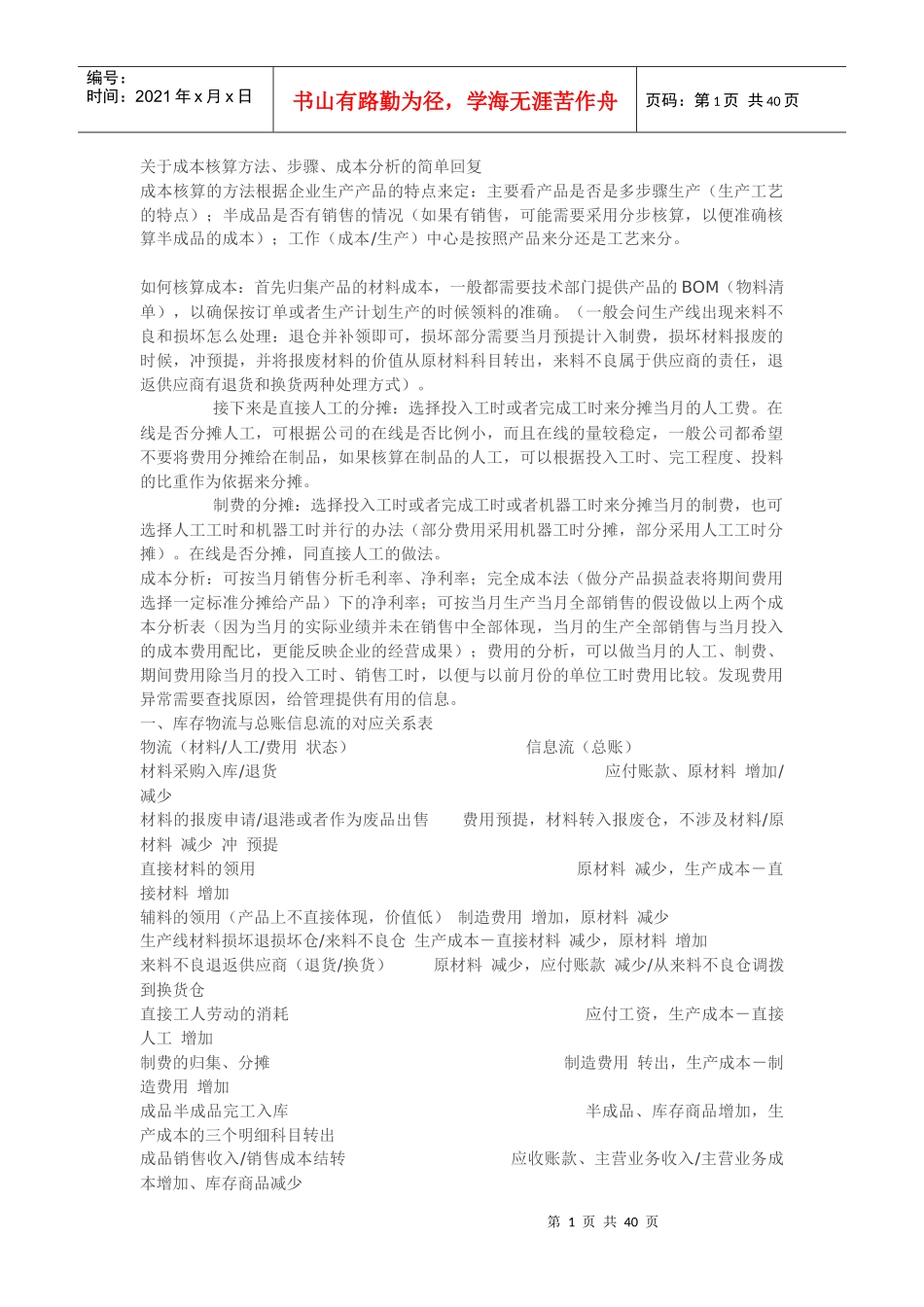 成本会计核算(实战解答)_第1页