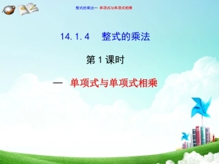 单项式乘以单项式(定稿)