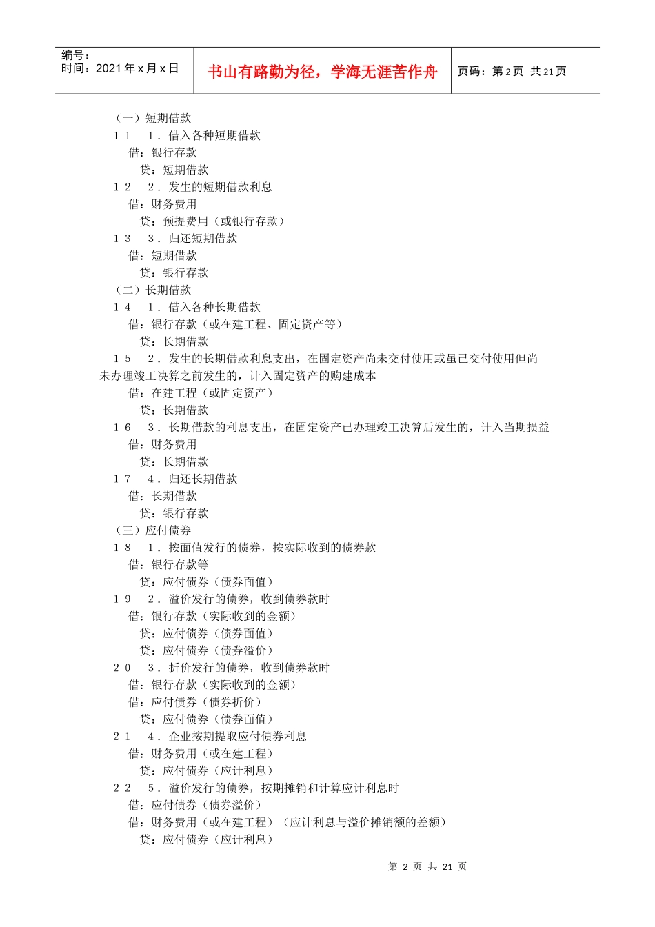 会计资格考试必会分录6234334_第2页