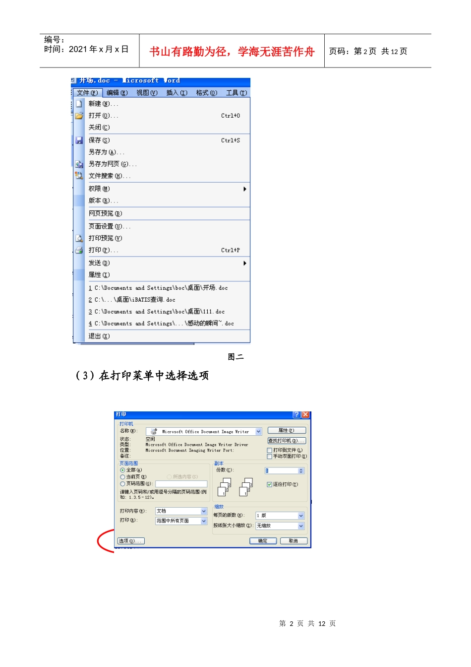 对公某银行境外汇款模板打印设置说明_第2页