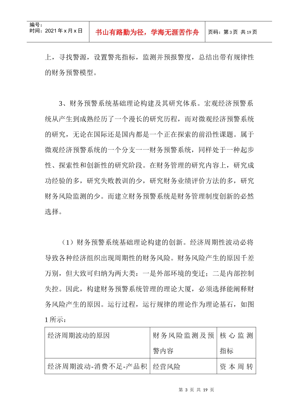 财务预警系统管理研究（doc 18）_第3页