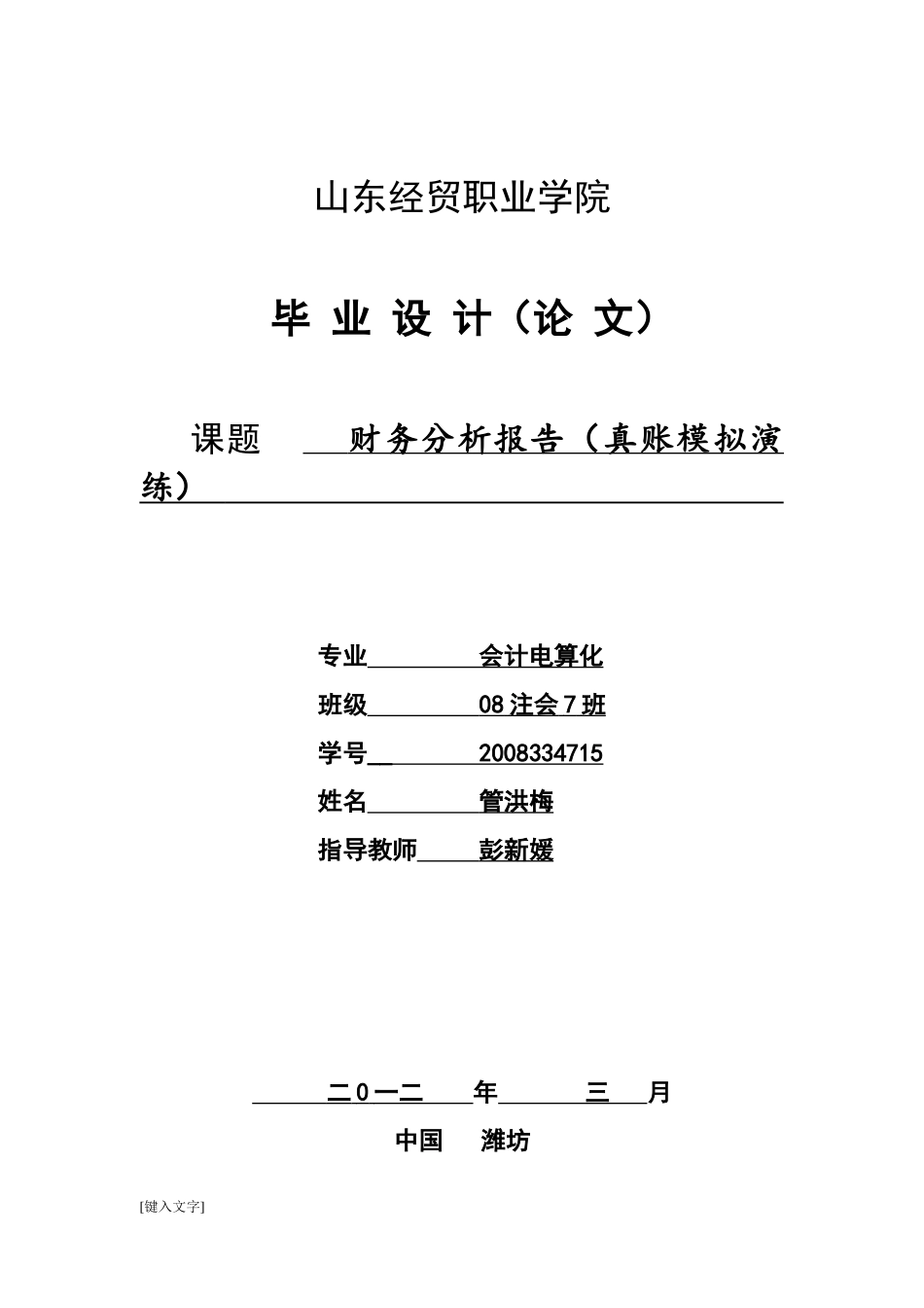 财务分析报告 管洪梅_第1页