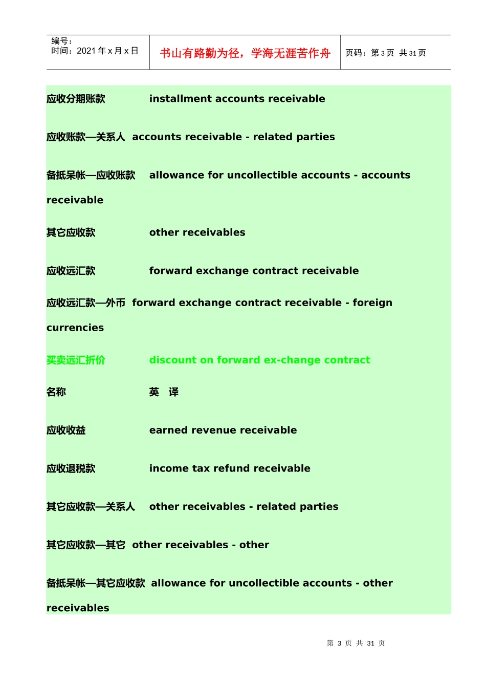 会计科目中英文对照汇编_第3页