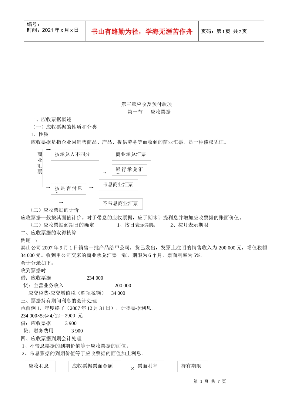 会计学之应收及预付款项_第1页