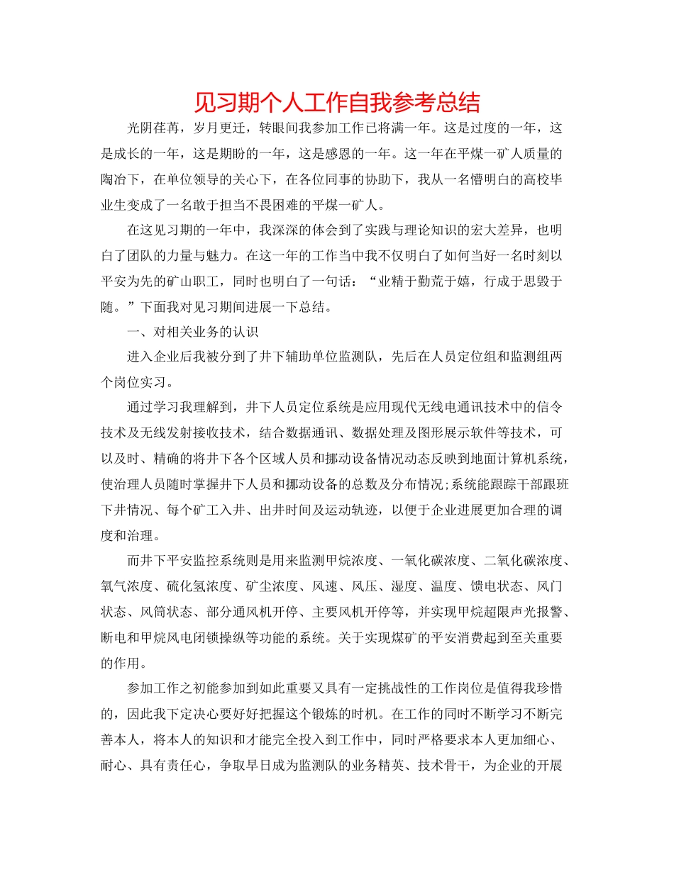 见习期个人工作自我参考总结_第1页