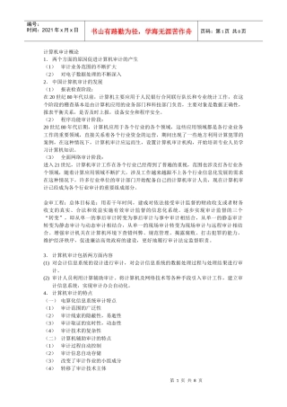 计算机审计+页码