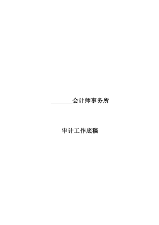 审计工作底稿(doc 78页)