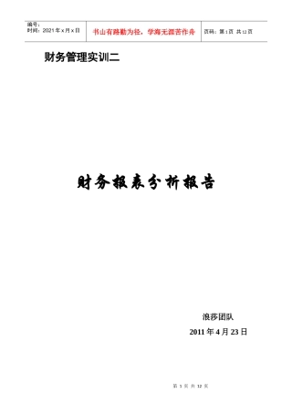 财务报表分析报告6181450695