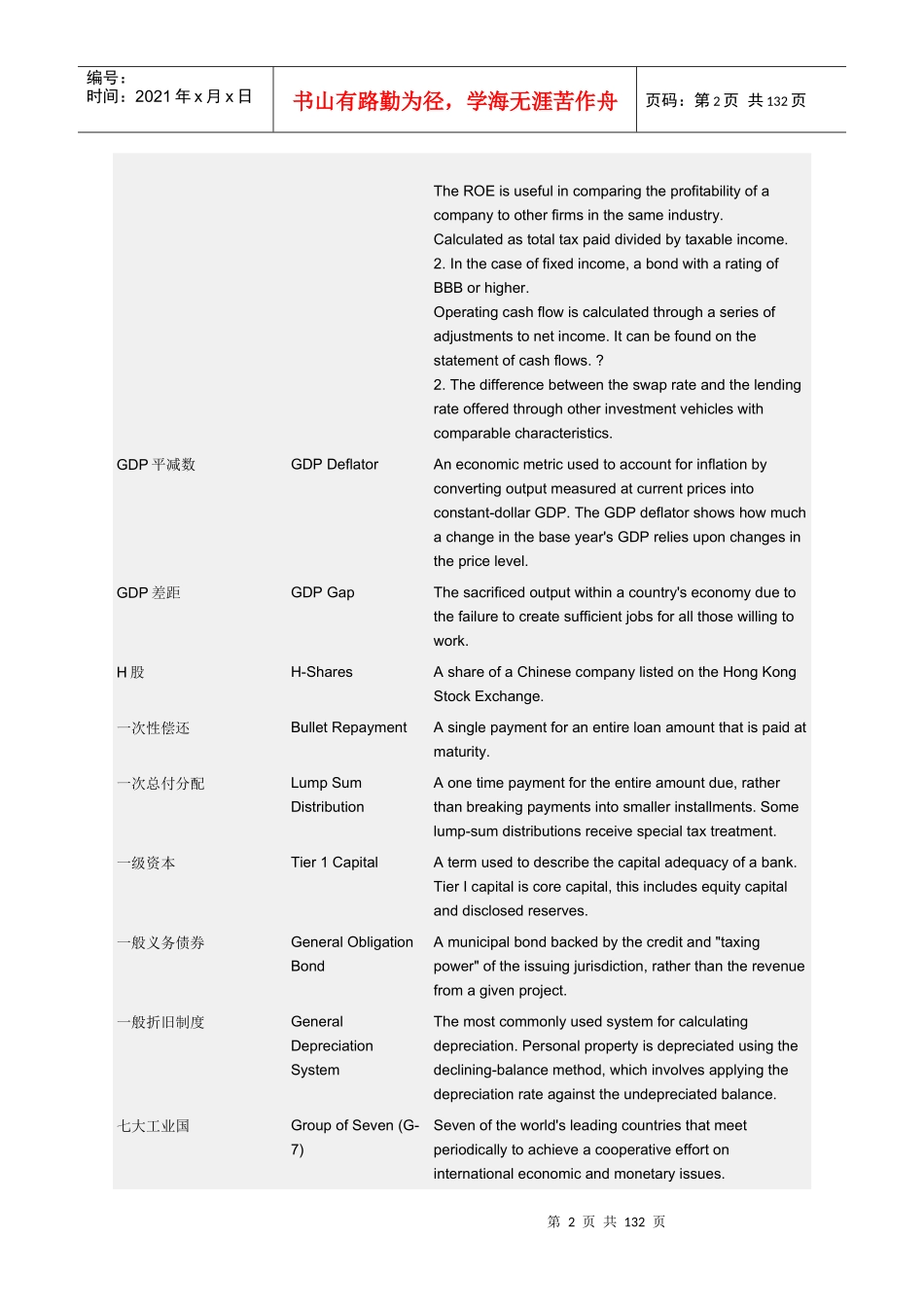 高盛英汉财经词典2_第2页