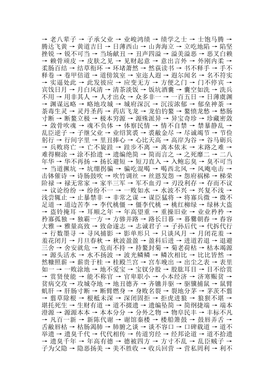 小学生成语接龙大全_第3页