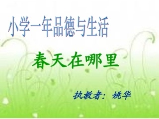 一年下春天在哪里