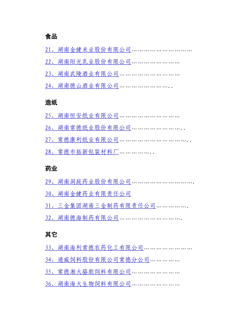 常德市德山经济开发区企业简介_第3页