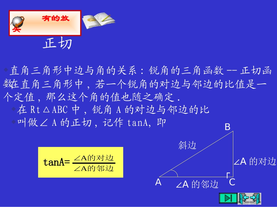 从梯子的倾斜程度谈起（二）锐角三角函数——正弦与余弦_第2页