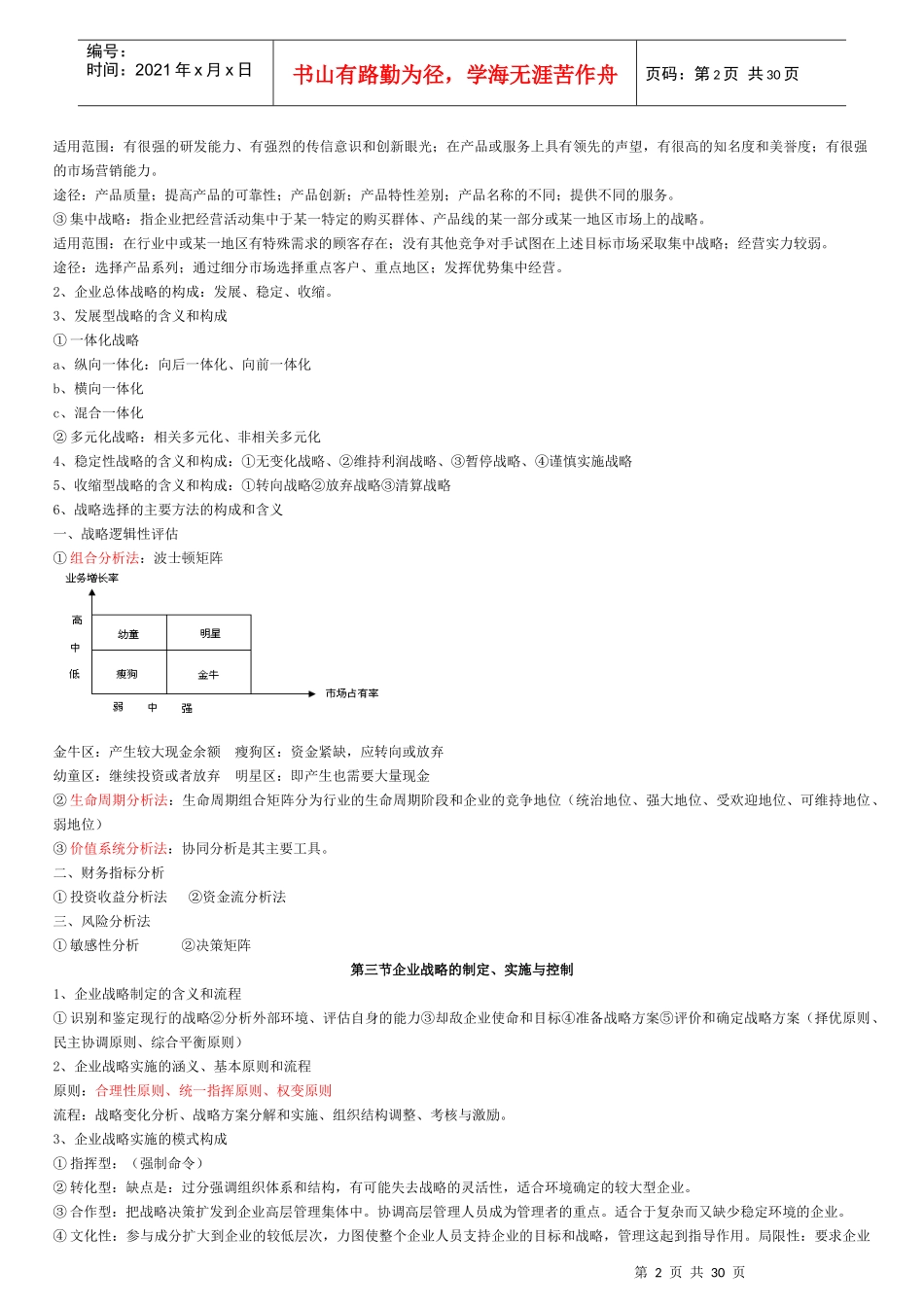 XXXX经济师工商管理完全精简版_第2页