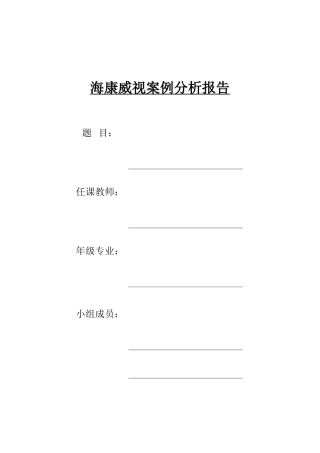 海康威视-财务分析(DOC53页)