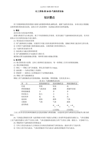 化工原理--气液传质设备