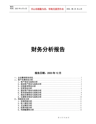 财务分析报告45783737
