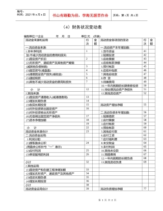 财务状况变动表(1)
