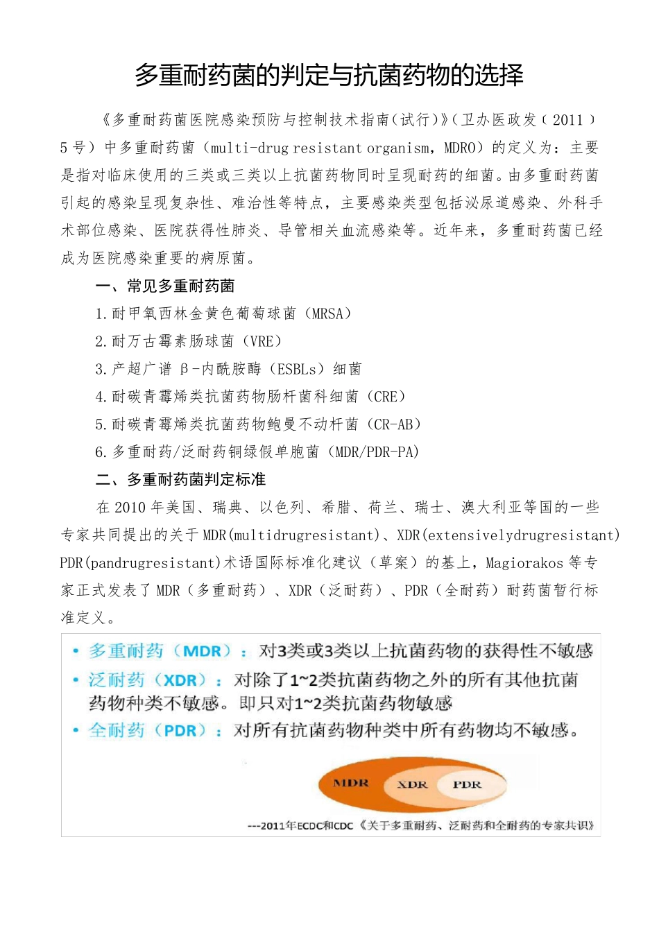 多重耐药菌的判定与抗菌药物的选择_第1页