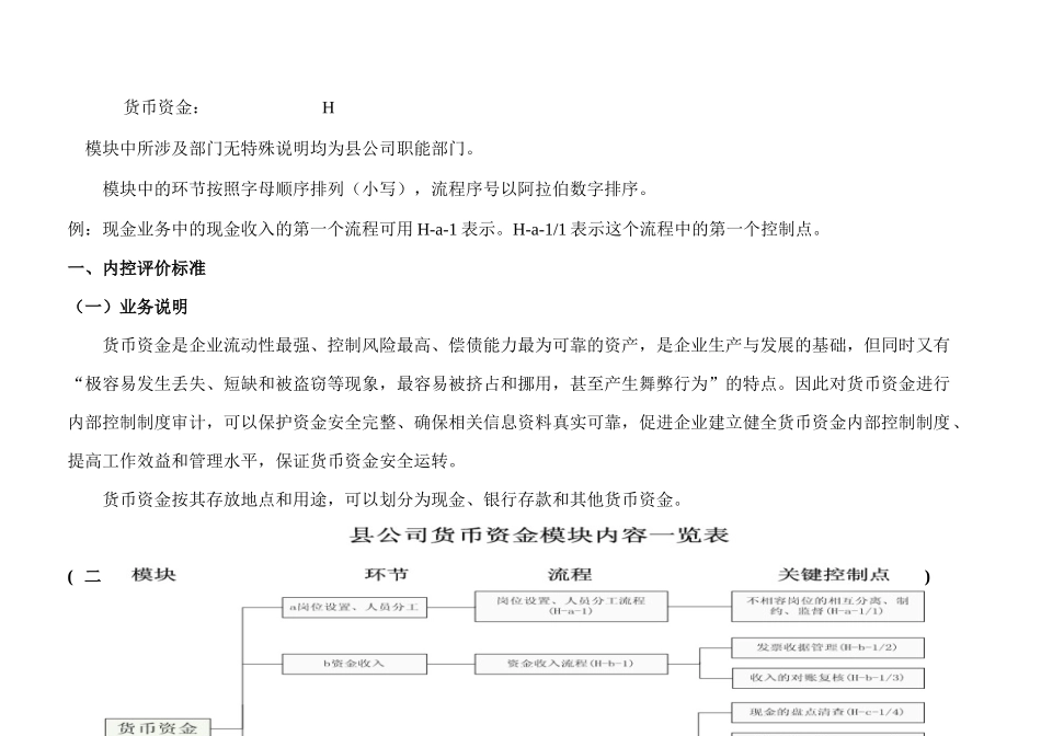 县公司货币资金内控制度评价模块_第2页