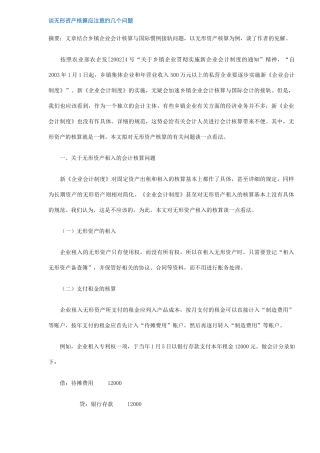 无形资产核算问题分析( 5)