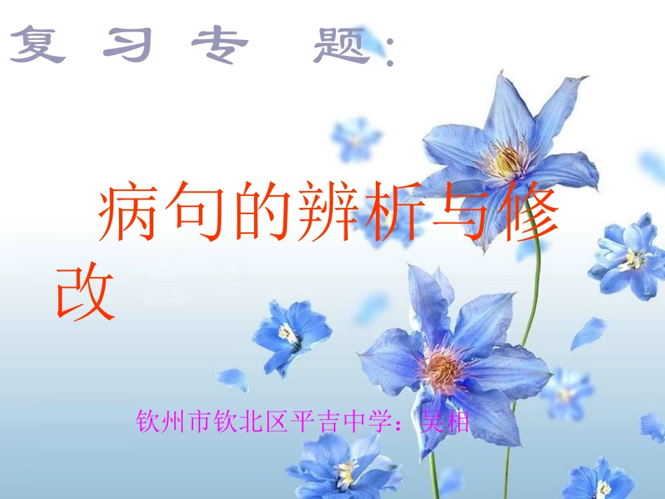 病句的辨析与修改_第1页
