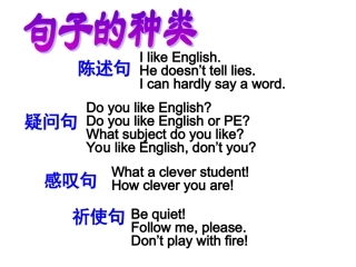 句子种类反意疑问句